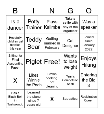MCP Bingo Card