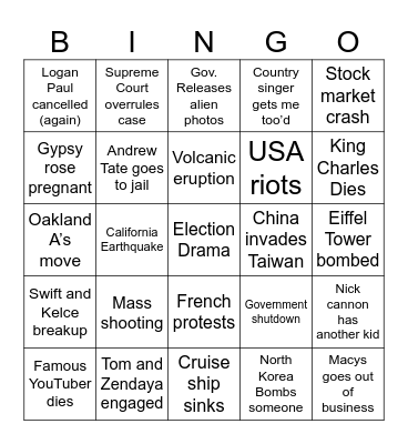 2024 Bingo Card