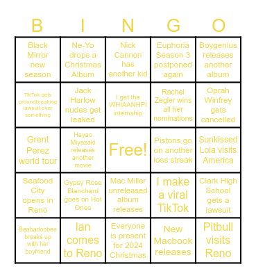 2024 Bingo Card