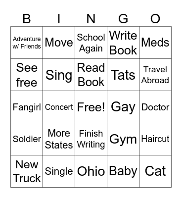 Personal Bingo Card for 2024 Bingo Card
