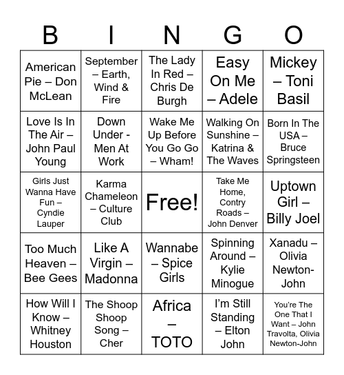 Lorikeet's Boogie Bingo Card