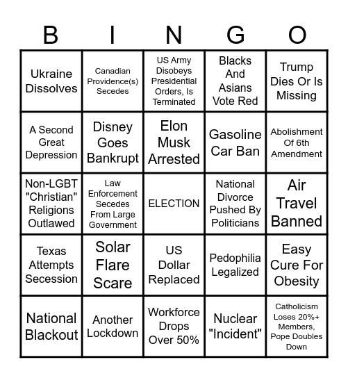 2024 Bingo Card