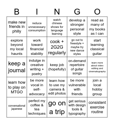 2024 Bingo Card