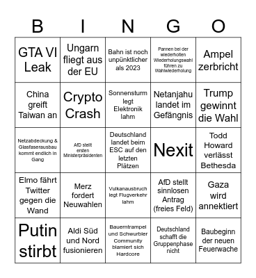 2024er Bingo Card