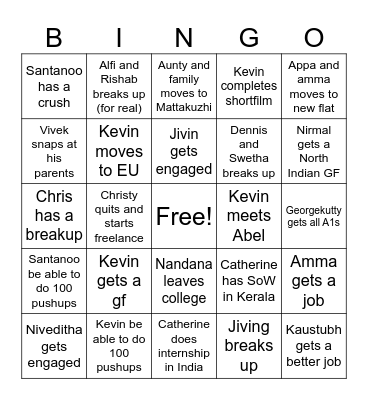 2024 Personal Circle Bingo Card