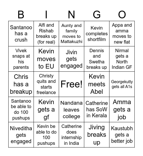 2024 Personal Circle Bingo Card