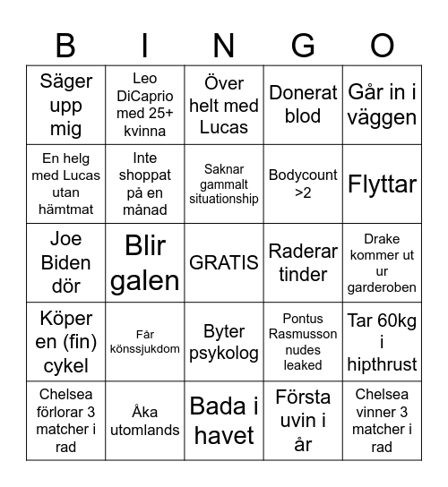 BINGO 2024 Bingo Card