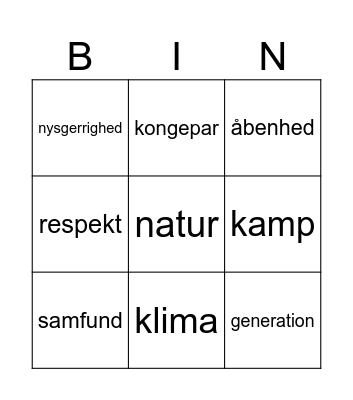 Bingo Card