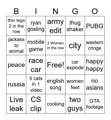 douyin Bingo Card