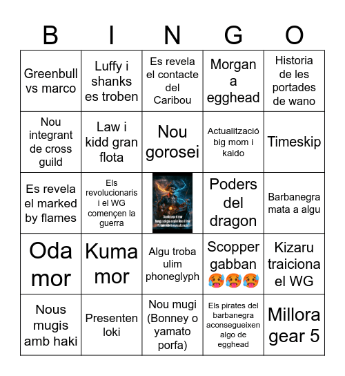 One piece 2024 Bingo Card