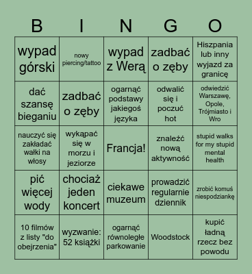 BINGO 2024 Bingo Card
