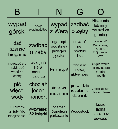 BINGO 2024 Bingo Card