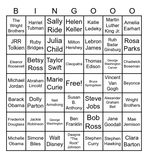 Research Me! Bingo Card