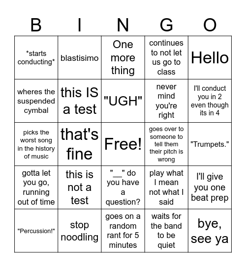 Mr. Norman Bingo Card