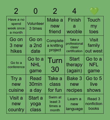 2024 BINGO Card