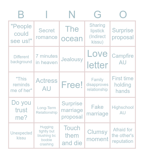 Ganbei bingo Card