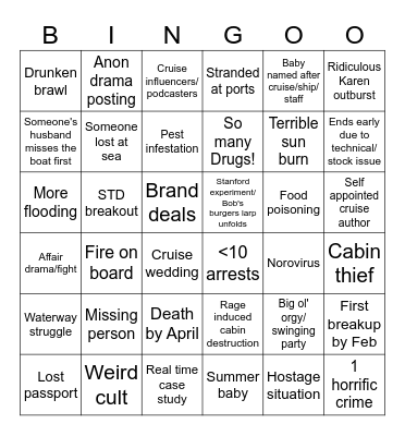 UWC 2024! Bingo Card