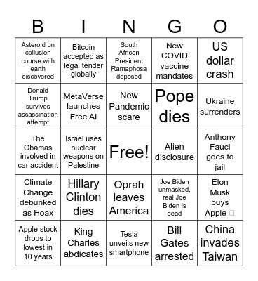 2024 Bingo Card
