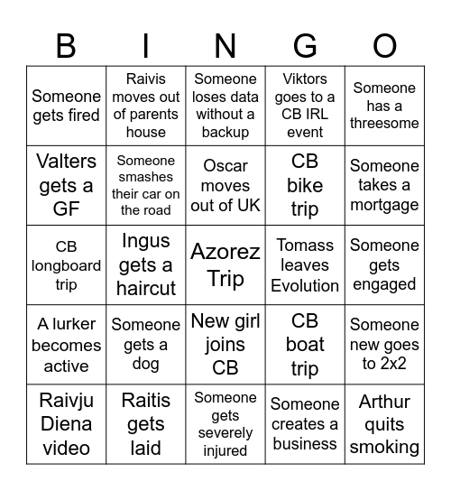 Chum Bucket Bingo 2024 Bingo Card