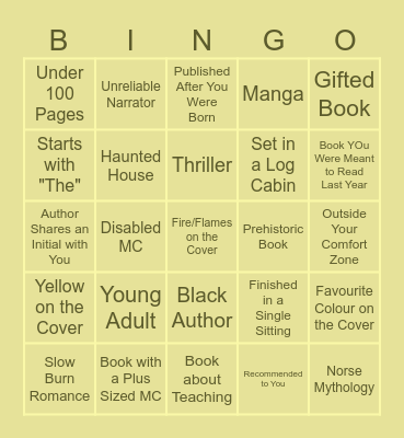 Yellow Bingo 2024 Bingo Card