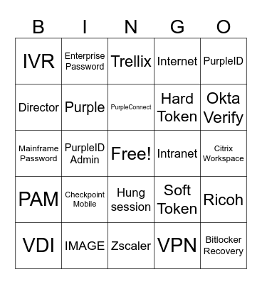 Day 2 Bingo Card