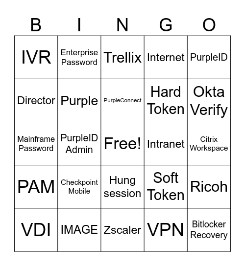 Day 2 Bingo Card