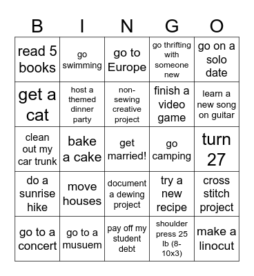 2024 bingo Card
