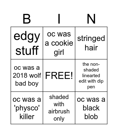 2018 OG CHECK Bingo Card