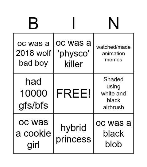 2018 OG CHECK Bingo Card