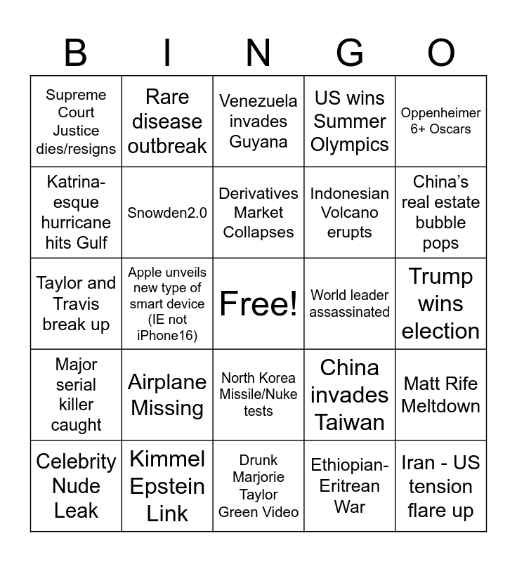 2024 Bingo Card   2024 Bingo 