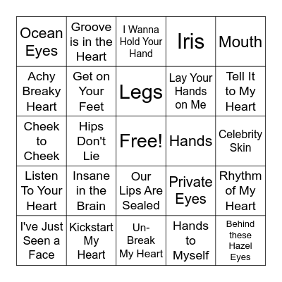 Anatomy 101 Bingo Card