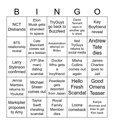 2024 Bingo Card