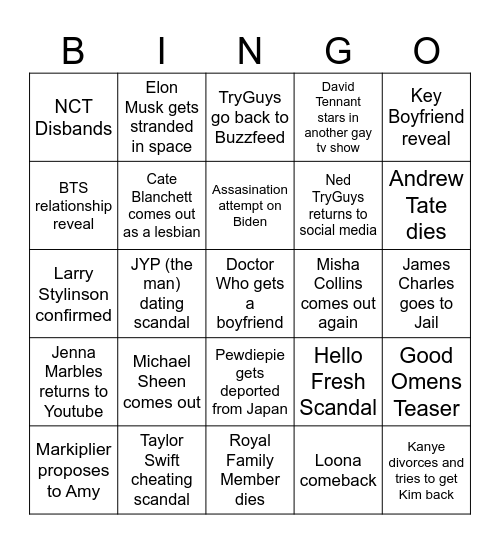 2024 Bingo Card