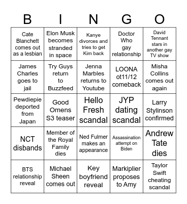 2024 Bingo Card
