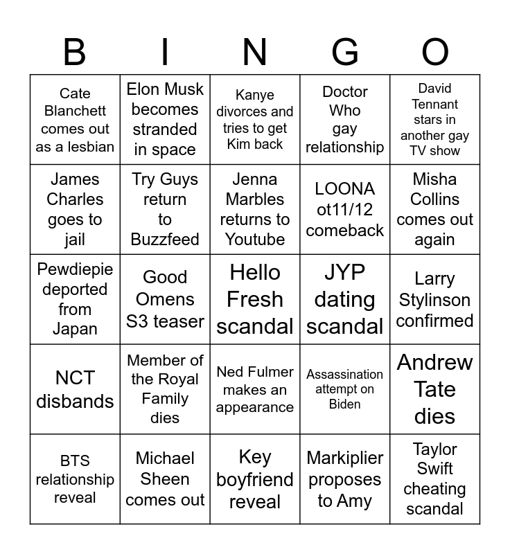 2024 Bingo Card   2024 Bingo 