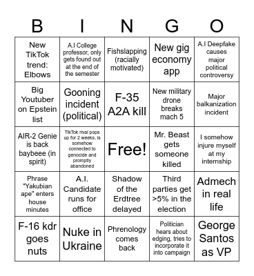 2024 Bingo Card