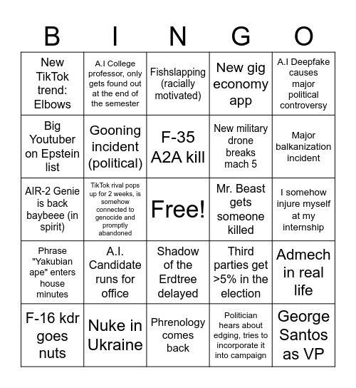 2024 Bingo Card