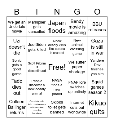 2024 Bingo Card