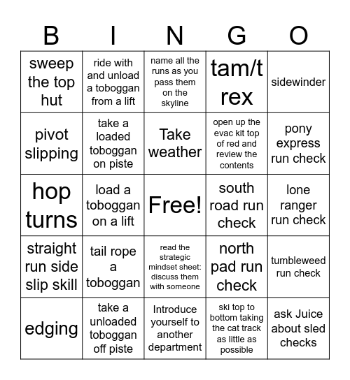 CMR BINGO Card 2024 Bingo Card