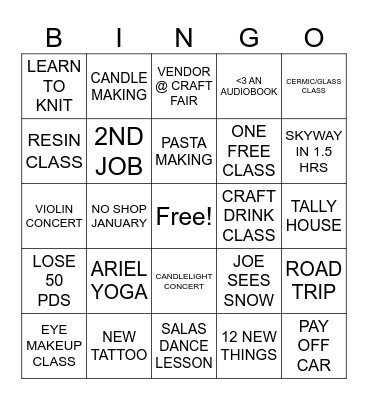 Danyell's 2024 in Review Bingo Card