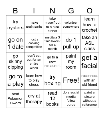 2024 Bingo Card