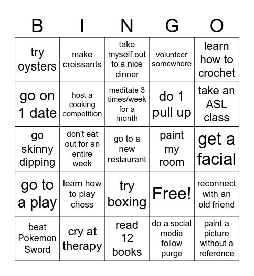 2024 Bingo Card