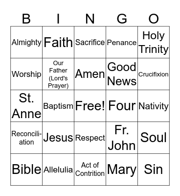 Second Grade Bingo Card