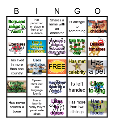 Ice Breaker Bingo! Bingo Card