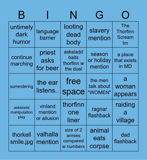 vinland saga bingo Card