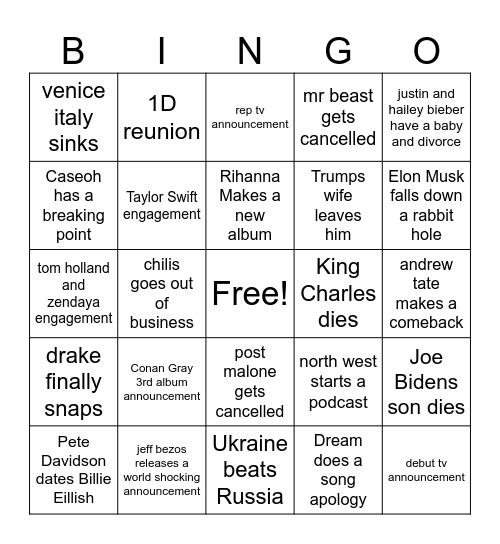 2024 Bingo Card