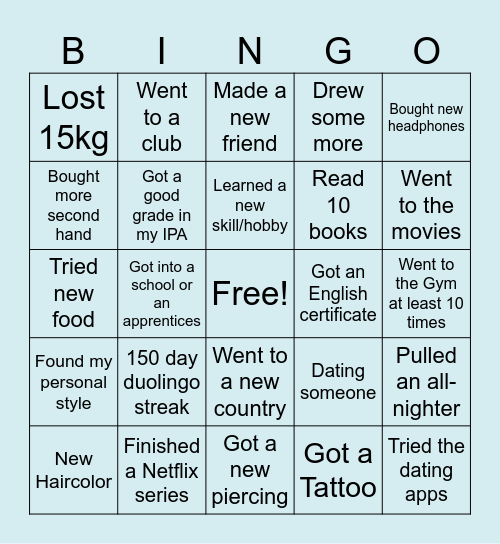 2024 Bingo Card