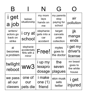 2024 bingo card Bingo Card