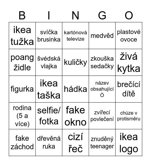 IKEA 4.1.2024 Bingo Card