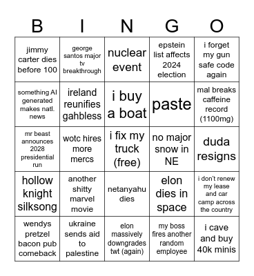2024 BINGO Card